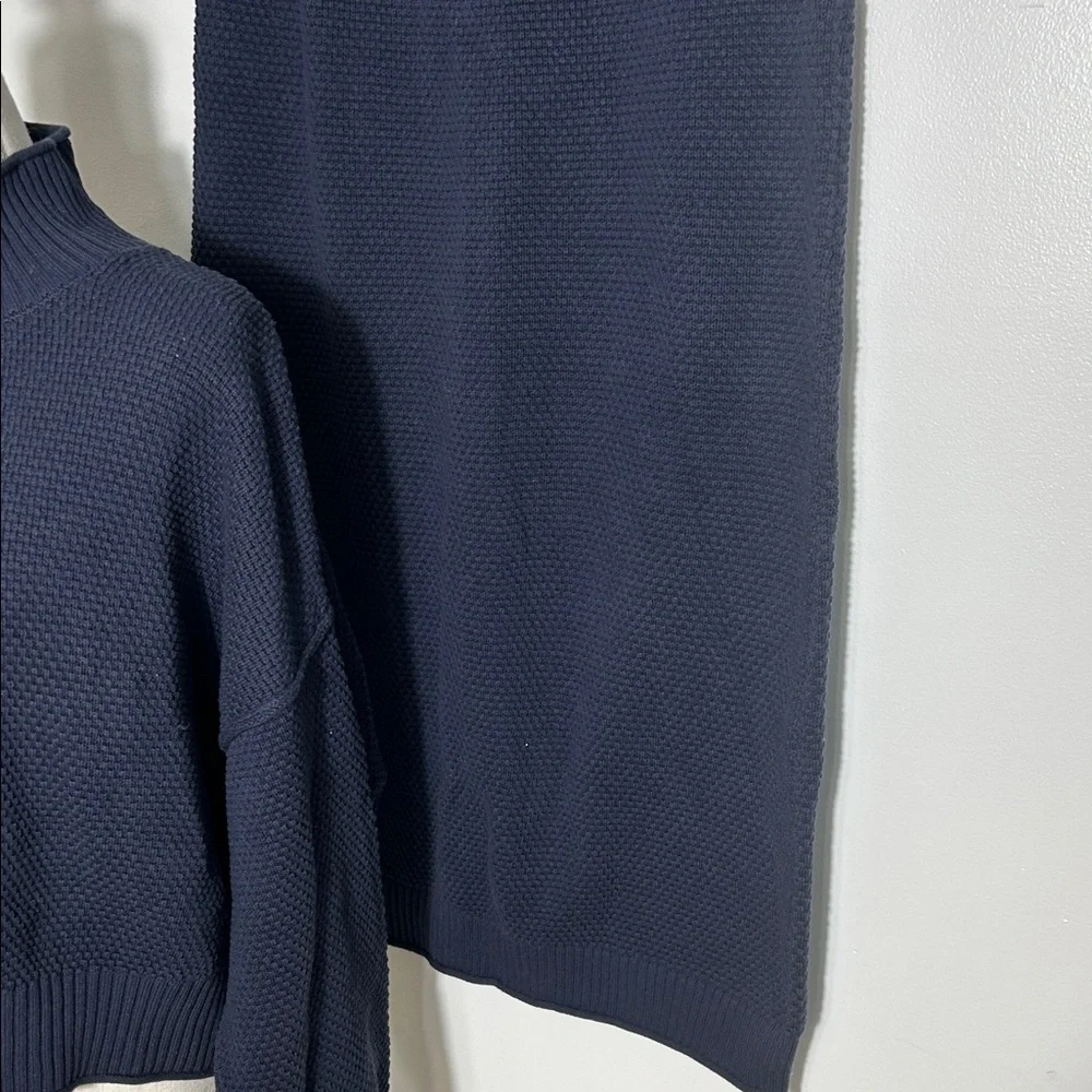 Free People Navy Knit Sweater and Skirt Set Large - Picture 5 of 7